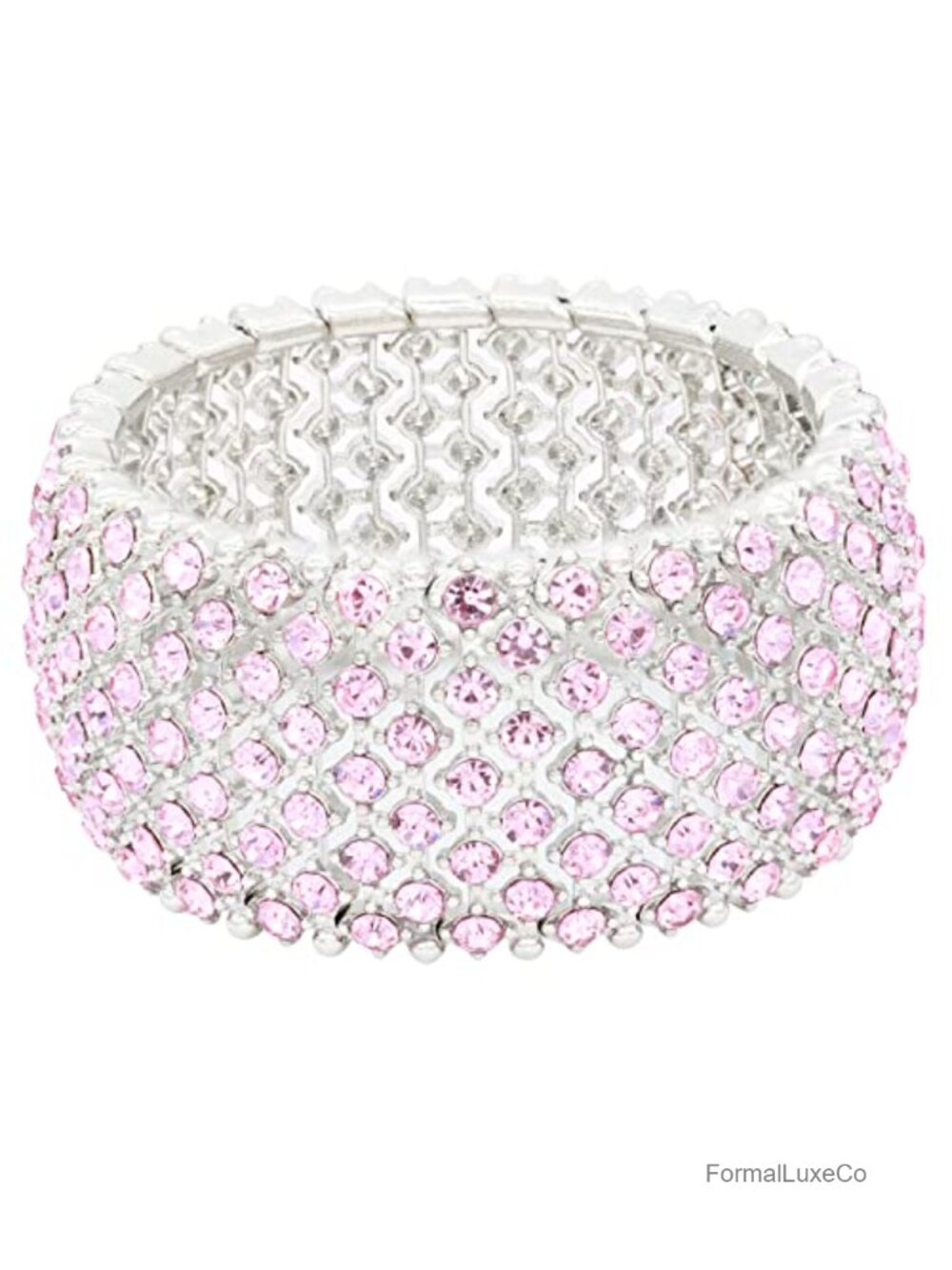 Stretch Crystal Rhinestone Tennis Bracelet Bridal Evening Party